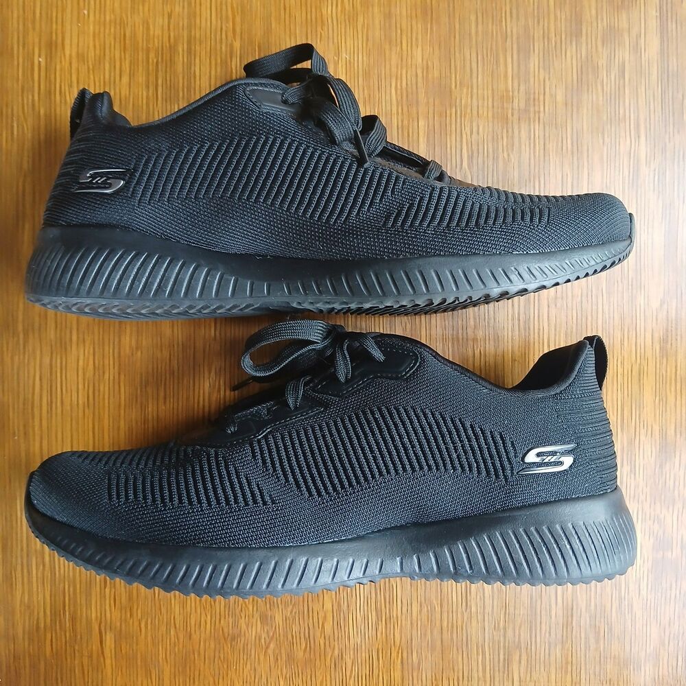 Skechers Bobs Squad Tough Talk Walking Sneakers Women's Size 9 Black Athletic